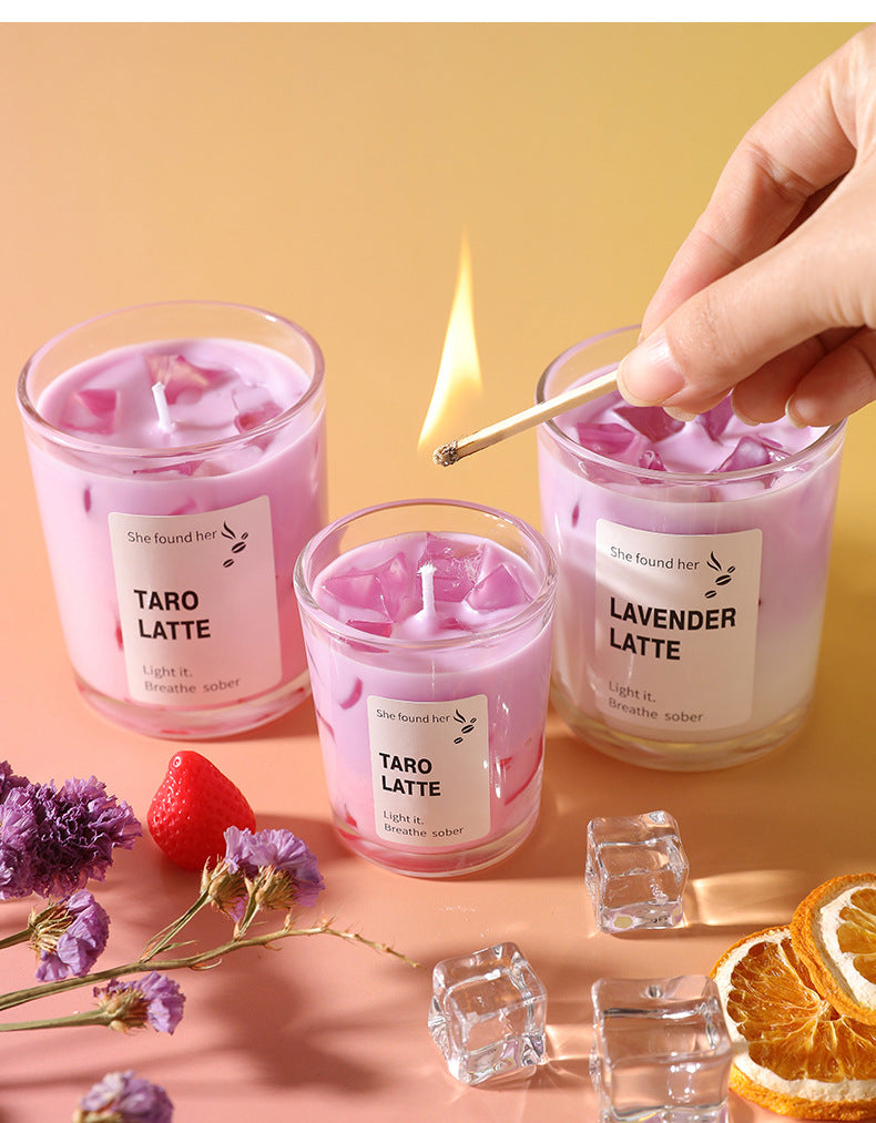 Handmade Taro Latte Candle