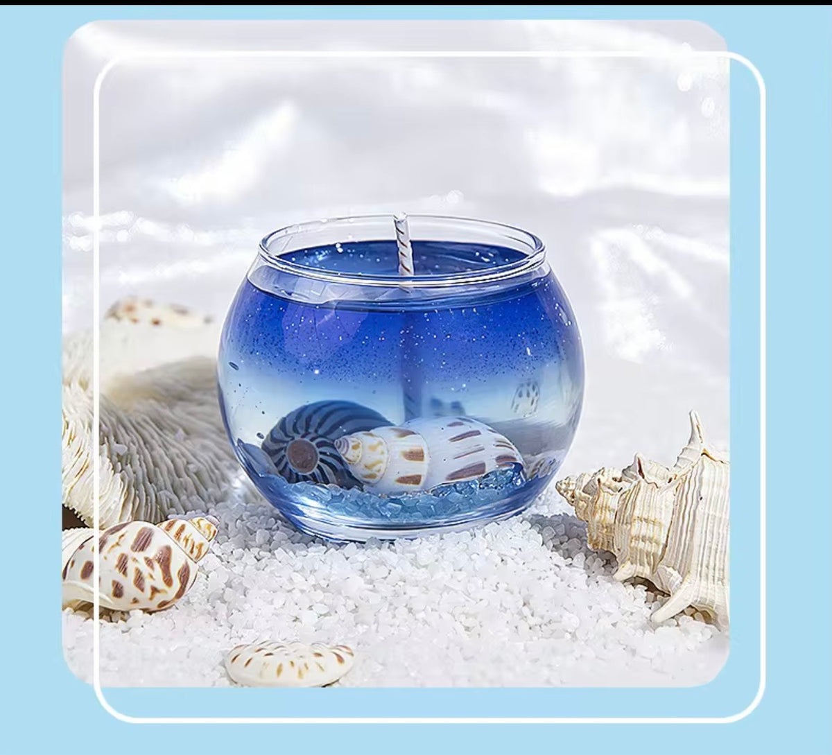 Handmade Beach-Inspired Gel Wax Candle