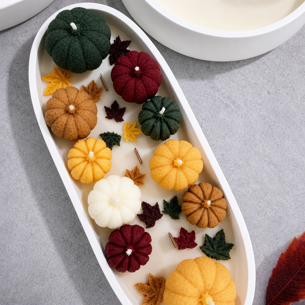Autumn Pumpkin Candle Tray