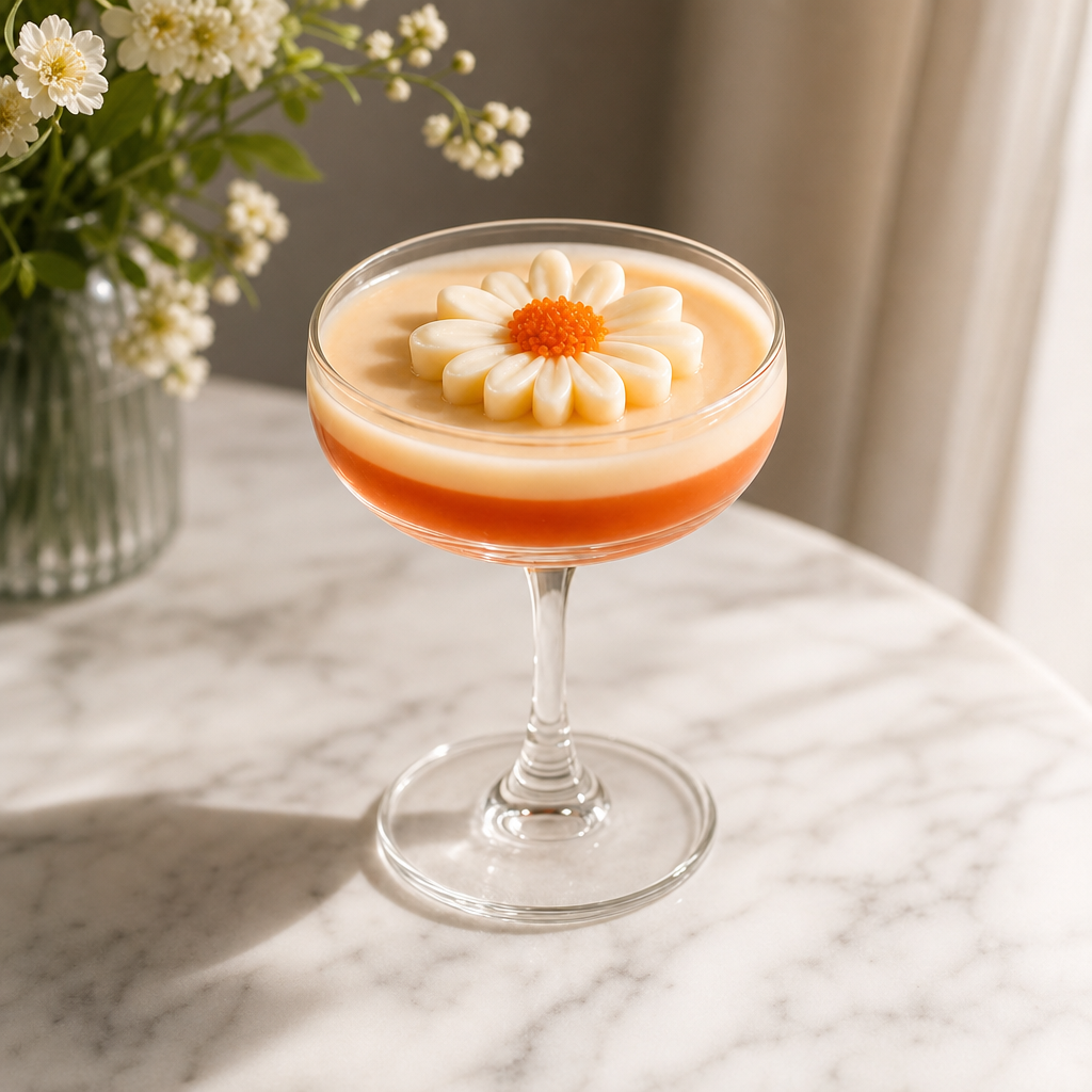 Sunset Cream Fizz in a Coupe