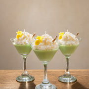 Handmade Matcha-Scented Martini Candle