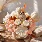 Limited Edition- Handmade Autumn Owl Harvest Candle Bouquet
