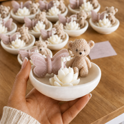 Handmade Butterfly Bear Cup Candles