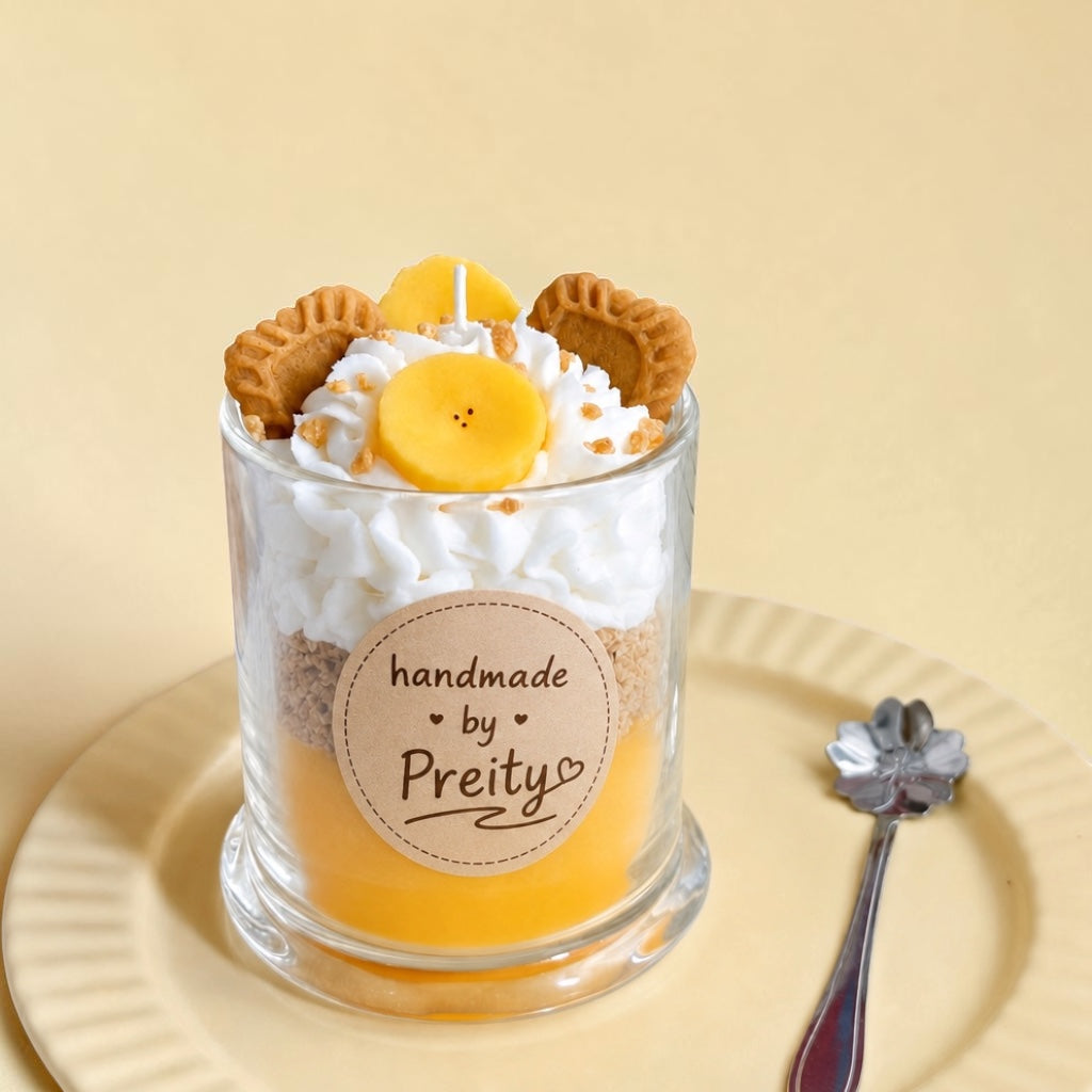 Handmade Banana Pudding Scented Candle