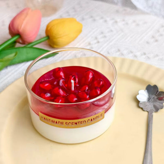 Handmade Pomegranate Candle