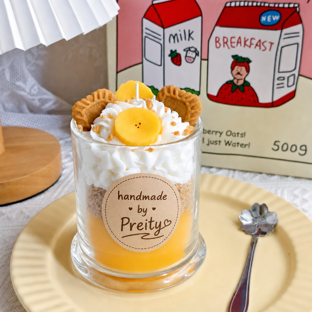 Handmade Banana Pudding Scented Candle