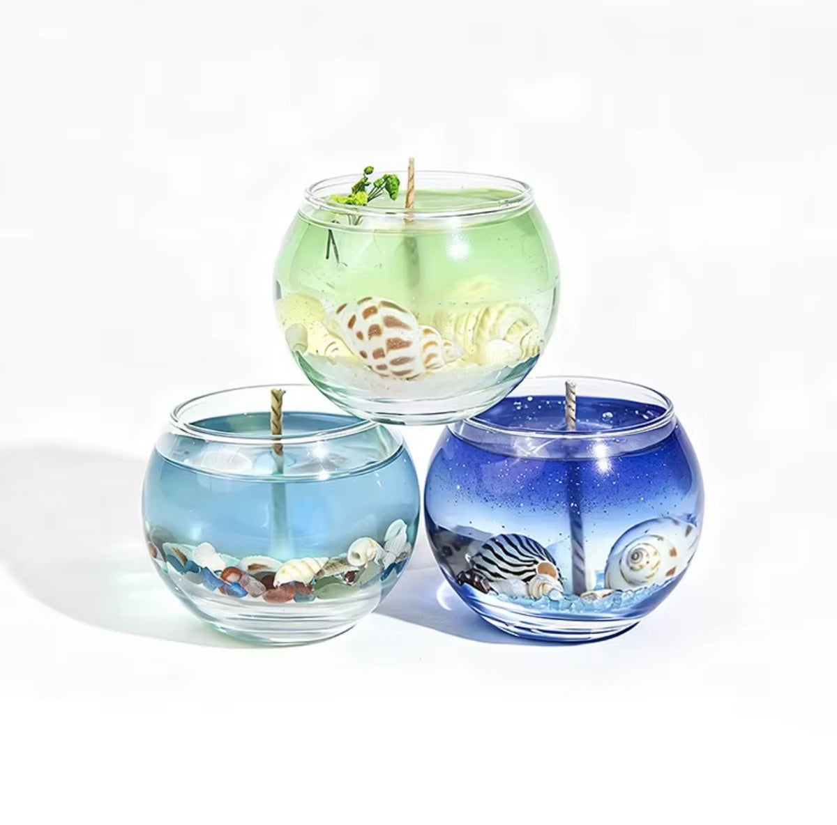 Handmade Beach-Inspired Gel Wax Candle