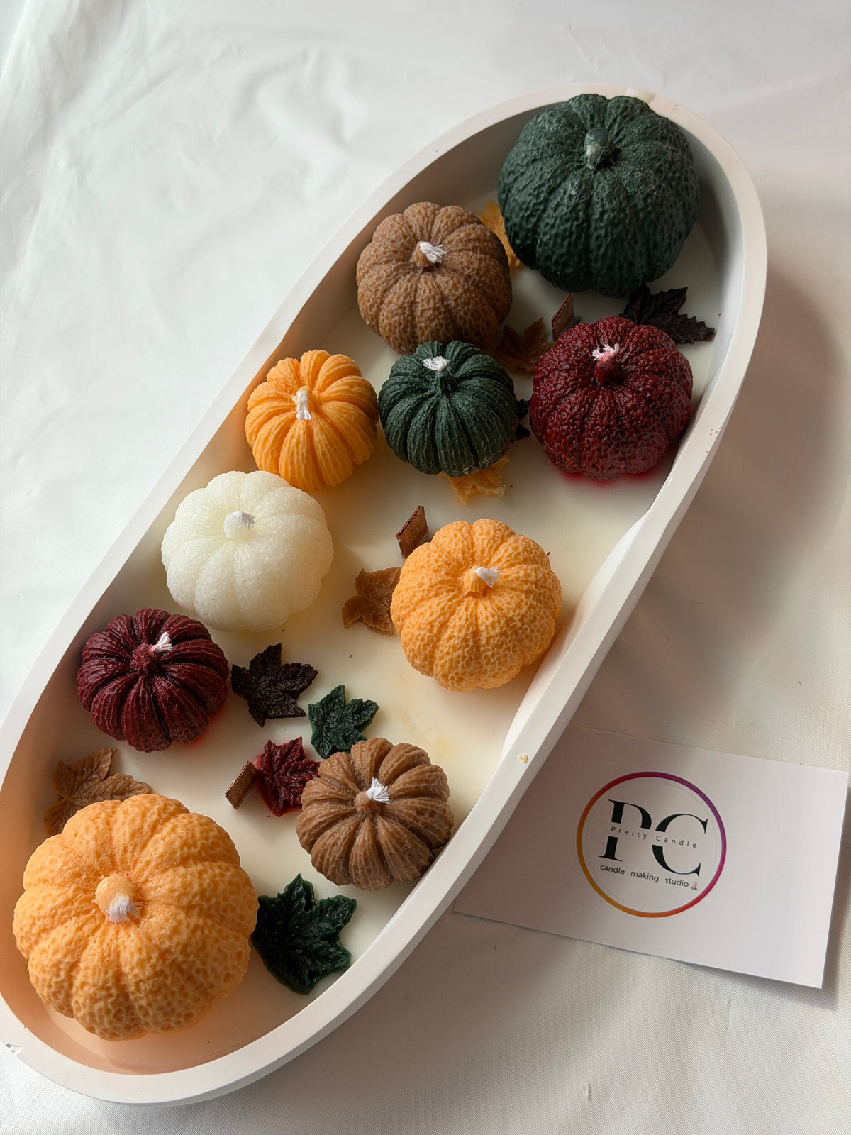 Autumn Pumpkin Soy Candle Tray