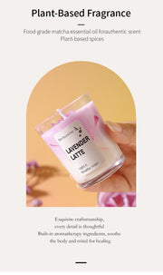 Handmade Lavender Latte Candle