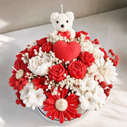 Teddy Aroma Candle bouquet