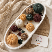 Autumn Pumpkin Soy Candle Tray
