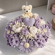 Teddy Aroma Candle bouquet