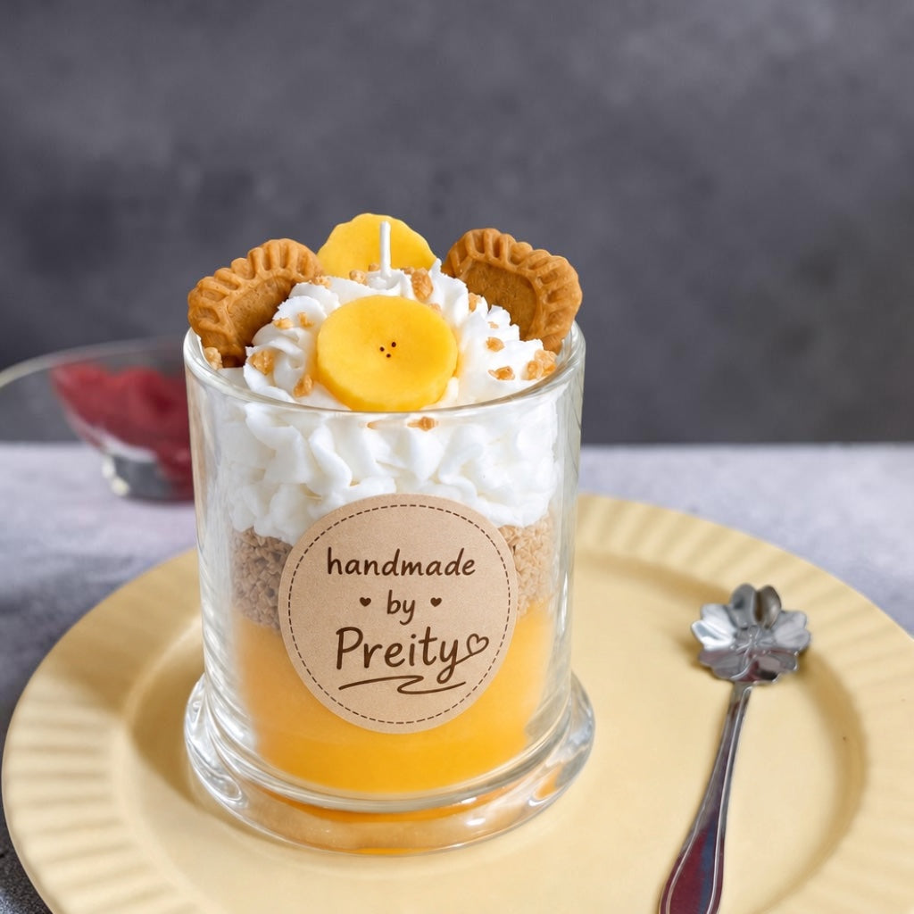 Handmade Banana Pudding Scented Candle