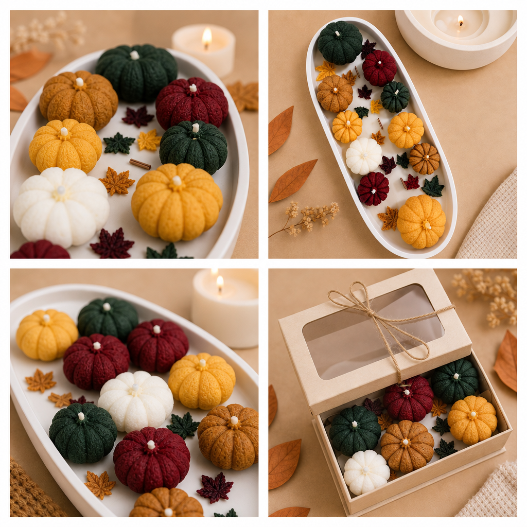 Autumn Pumpkin Candle Tray