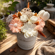 Limited Edition- Handmade Autumn Owl Harvest Candle Bouquet