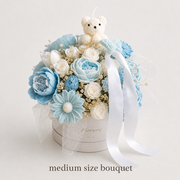 Birthday Edition- Teddy Floral Candle Bouquet handmade