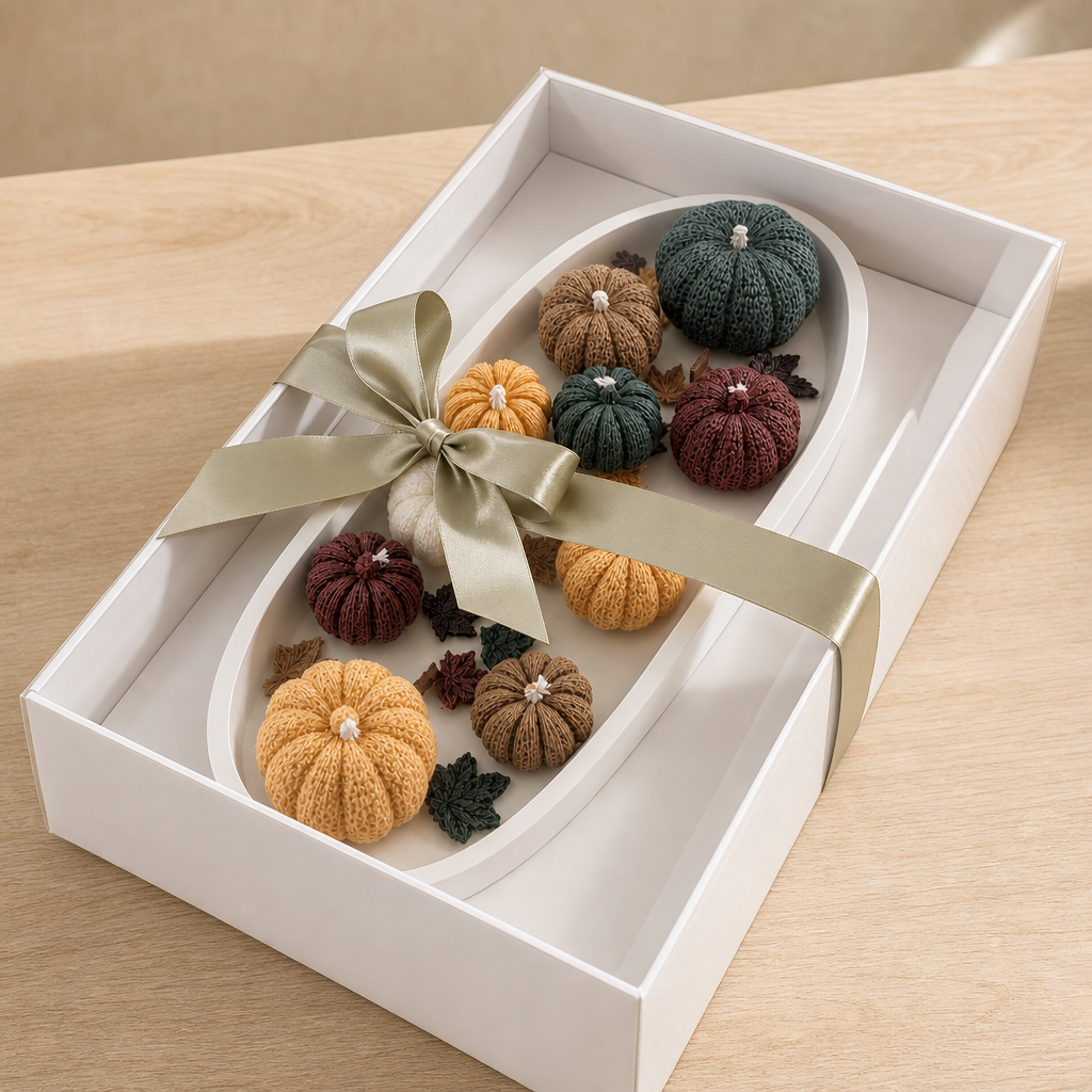 Autumn Pumpkin Soy Candle Tray