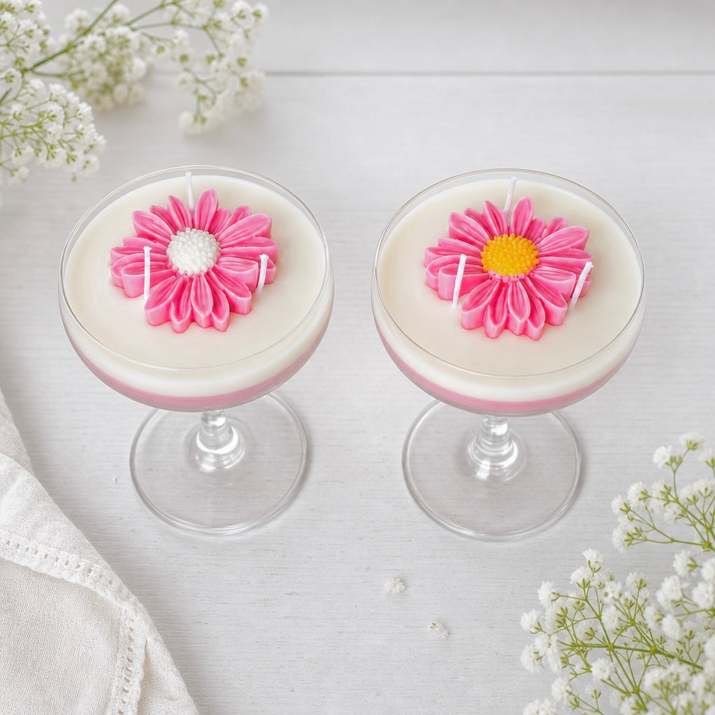 Daisy & Petal Glow Candle