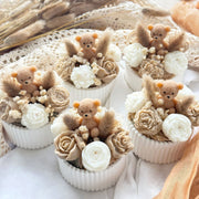 Handmade Bear Flower Bouquet Scented Candle