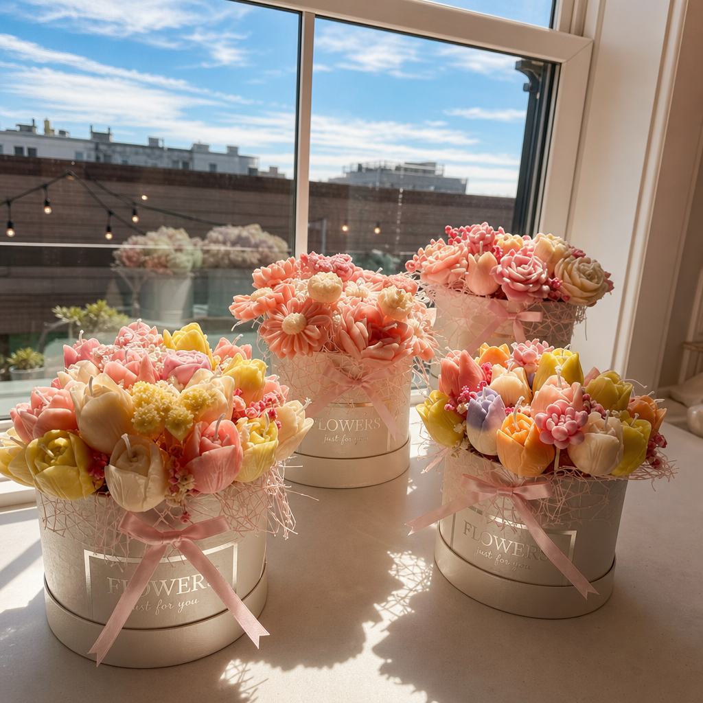 Tulip Flower Candle Bouquet