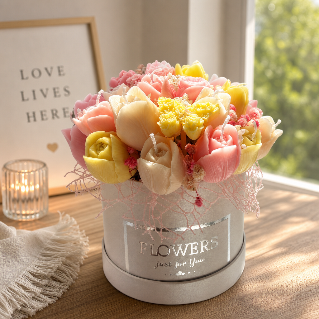 Tulip Flower Candle Bouquet