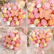 Handmade Tulip Flower Candle Bouquet – Romantic Floral Gift
