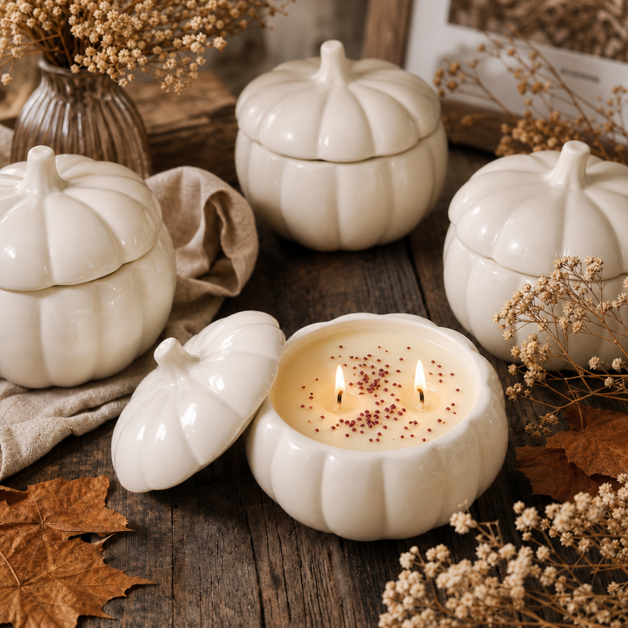 Ceramic Pumpkin Jar