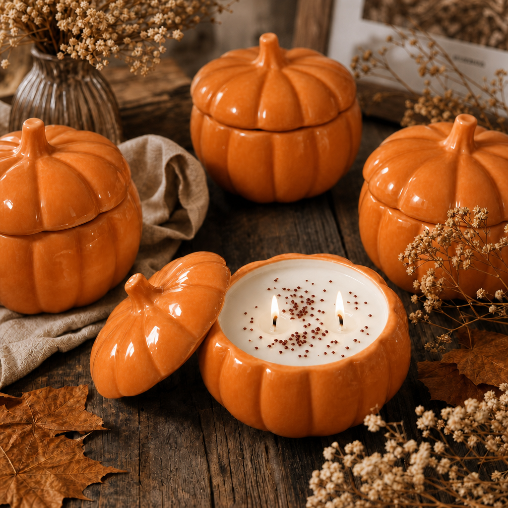 Ceramic Pumpkin Jar