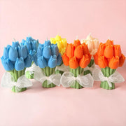 Handmade Tulip Floral Bouquet Candle