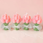 Handmade Tulip Floral Bouquet Candle