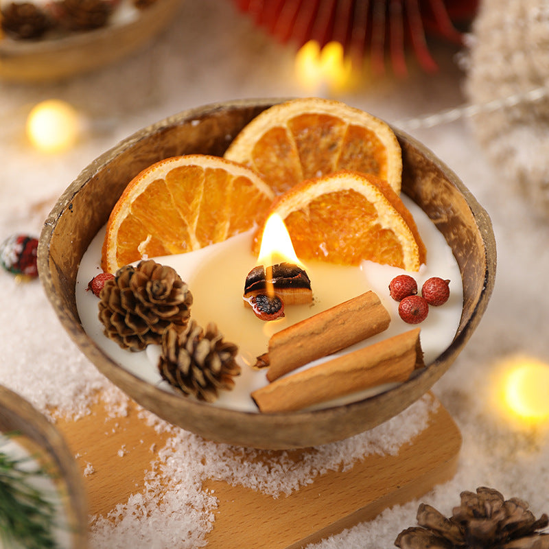 Coconut Shell Botanical Candle
