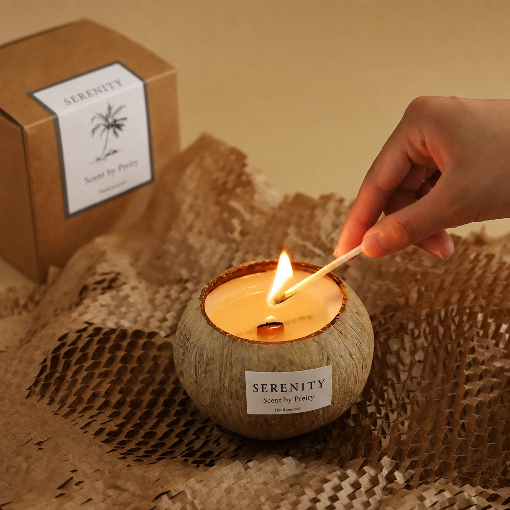 Handmade Modern Coconut Shell Aromatherapy