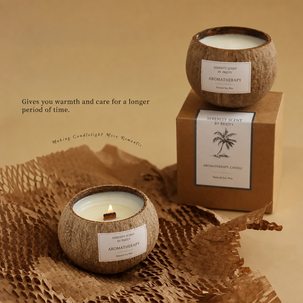 Handmade Modern Coconut Shell Aromatherapy