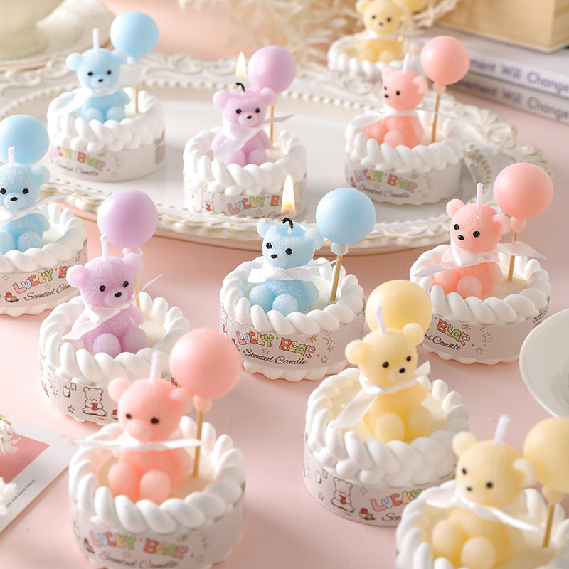 Lucky Bear Cake Candle