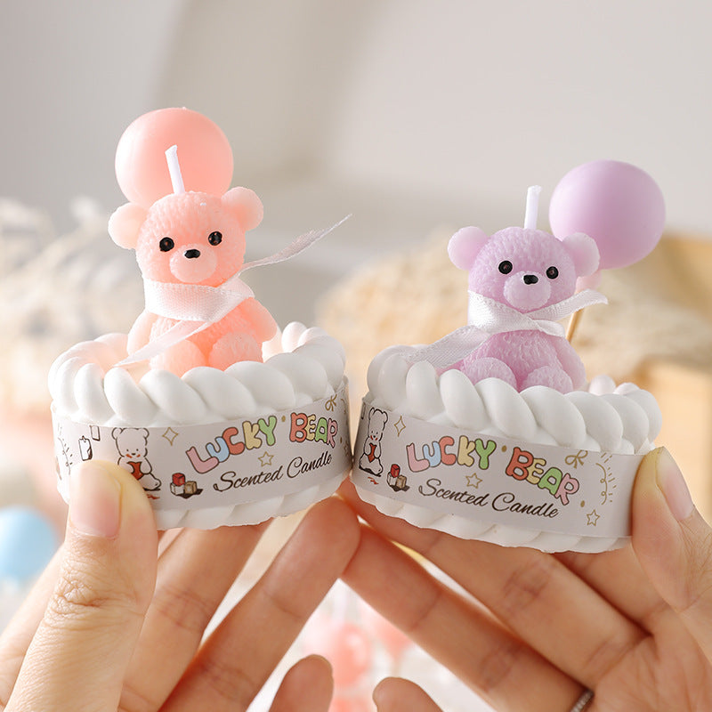 Lucky Bear Cake Candle