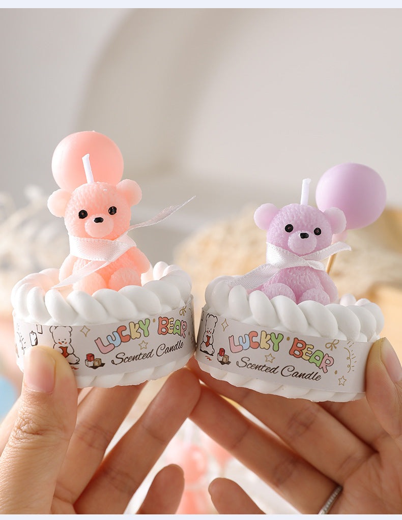 Lucky Bear Cake Candle