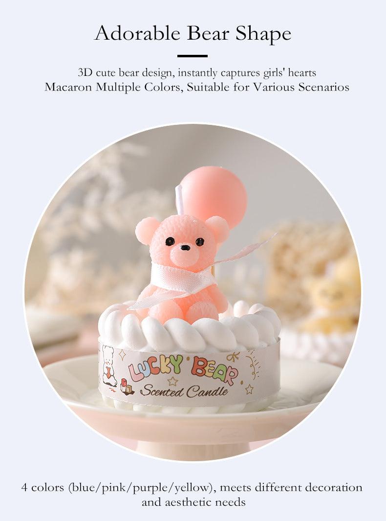 Lucky Bear Cake Candle