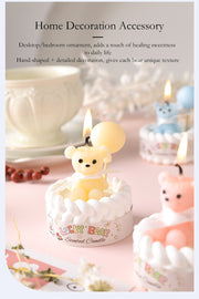 Lucky Bear Cake Candle