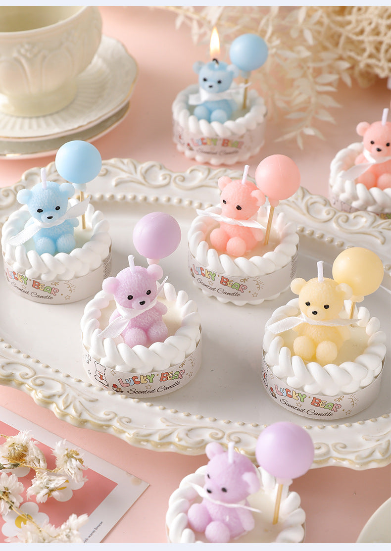 Lucky Bear Cake Candle