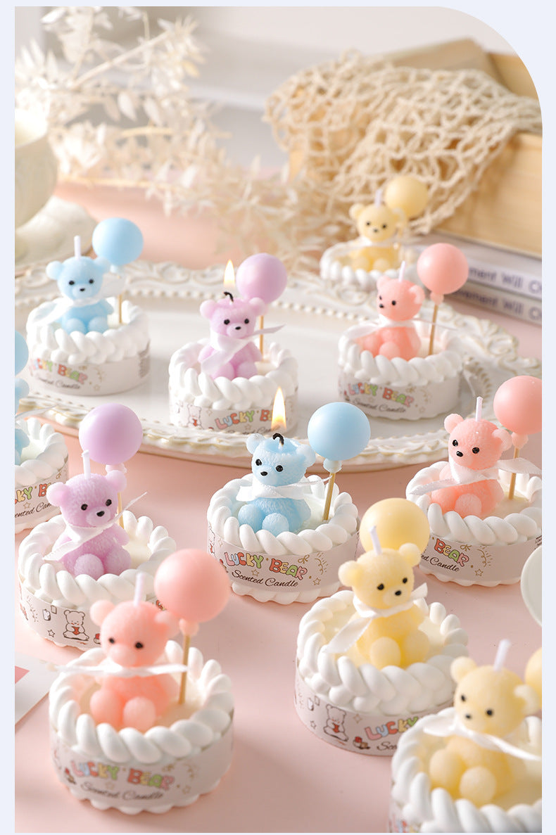 Lucky Bear Cake Candle