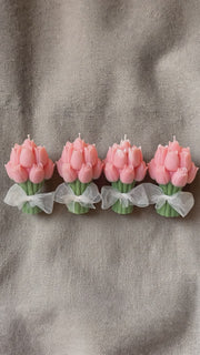 Handmade Tulip Floral Bouquet Candle