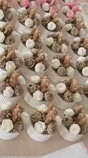 Handmade Bear Flower Bouquet Scented Candle