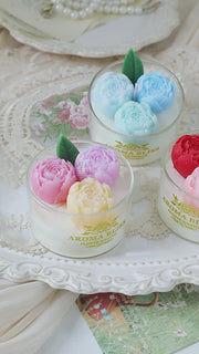 3D Peony Bloom Scented Candle – Wedding Favor