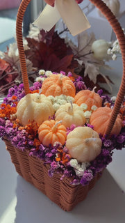Handmade Pumpkin Candle Basket- Gift