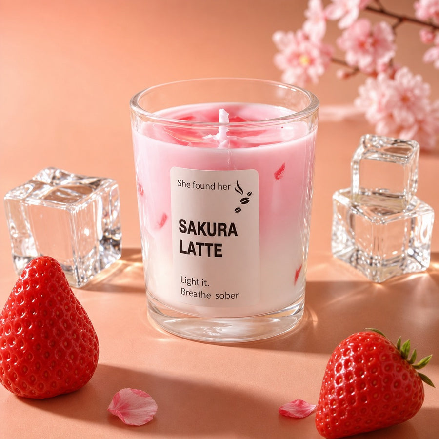 Sakura Latte Candle