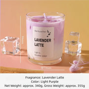 Handmade Lavender Latte Candle