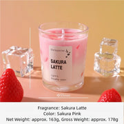 Handmade Sakura Latte Candle