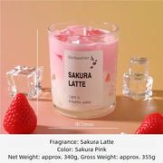 Handmade Sakura Latte Candle