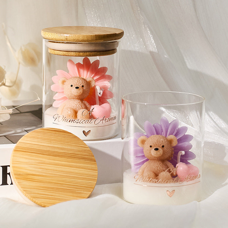 Whimsical Bear Candle Jar