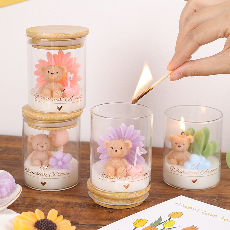 Whimsical Bear Candle Jar